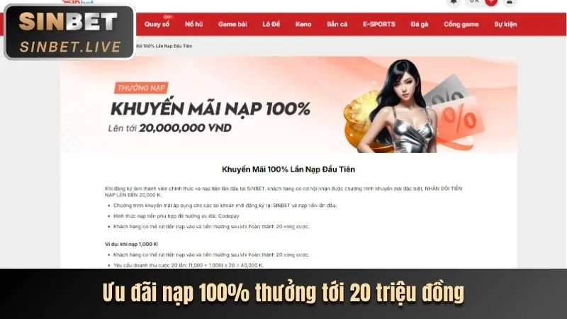 Ưu đãi chào mừng thành viên mới 96vn